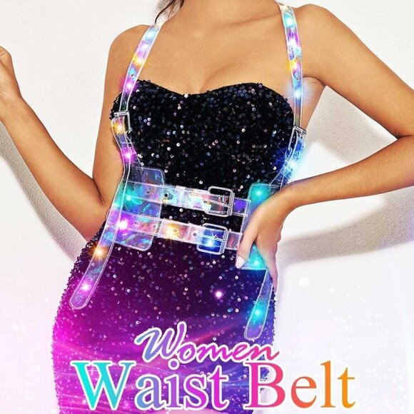 LED Waist Harness Belt Women Adjustable Light Up Cosplay Rave Festival main image 5